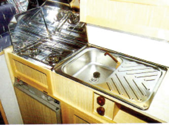 VW T4 Autohomes Komet Cooker and  Sink